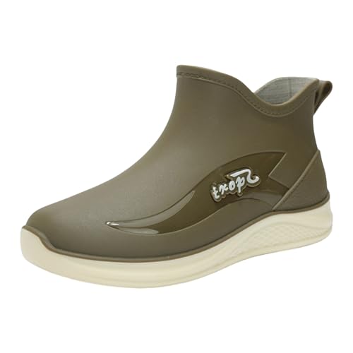 Gummistiefel Damen Wasserdicht Regenschuhe Damen Festival Weitschaft Chelsea Regenschuhe Regenstiefel Gummistiefel Schwarz Leicht Stiefeletten Regenstiefel Halbhoch Outdoor von Generic