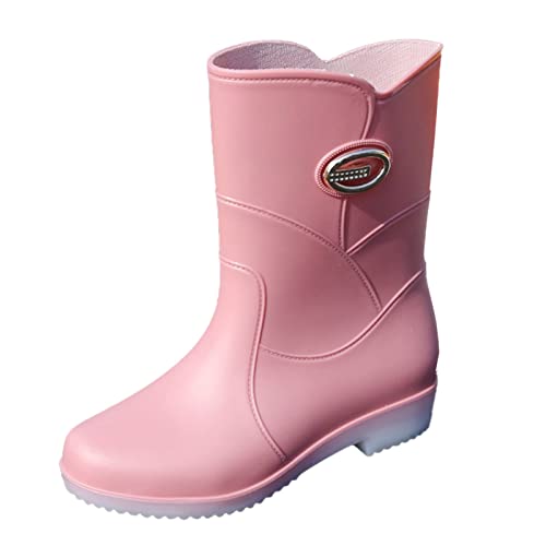 Gummistiefel Danmen Langschaft Barfuß Gummistiefel rutschfest Gummi Stiefeletten Gummistiefeletten Leicht Lässig Halbhoch Kurz Atmungsaktiv Für Regen Schlamm von Generic