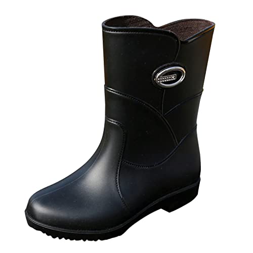 Gummistiefel Danmen Langschaft Barfuß Gummistiefel rutschfest Gummi Stiefeletten Gummistiefeletten Leicht Lässig Halbhoch Kurz Atmungsaktiv Für Regen Schlamm von Generic