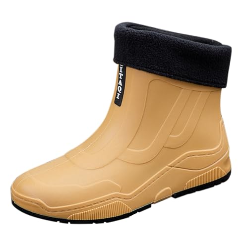 Gummistiefel Herren Extra Weit Outdoor Wasserdicht Weitschaft Regenstiefel Gummi Stiefeletten Spaziergang Mit Dem Hund Arbeitsschuhe Halbhoch Stiefel Halbhoch Ankle Chelsea Boots Stiefel von Generic