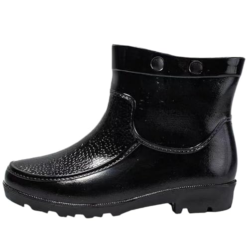 Gummistiefel Herren Langschaft Stiefeletten Leichte Weitschaft Gummistiefeletten rutschfeste Galoschen Praktisch Barfuß Reitstiefeletten Für Regen Schlamm von Generic