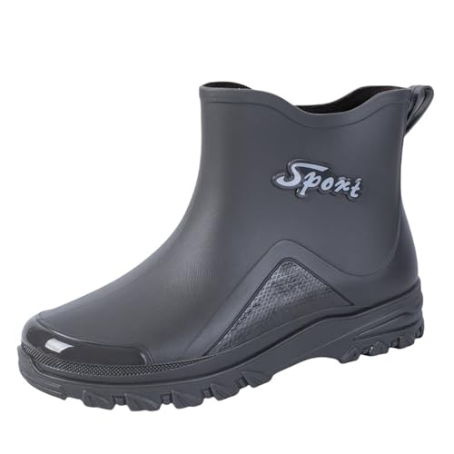 Gummistiefel Herren Schwarz Gummistiefel Festival Festival Weitschaft Chelsea Weitschaft Damen rutschfest Schwarz Leicht Stiefeletten Regenstiefel Halbhoch Outdoor von Generic