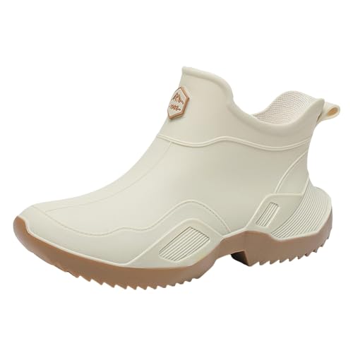 Gummistiefel Herren Schwarz Regenschuhe Damen Bunt Weitschaft wasserdichte Weitschaft Leichte Gummistiefel Gartenschuhe Barfuß Bunt Regenstiefel Halbhoch Wasserdicht von Generic