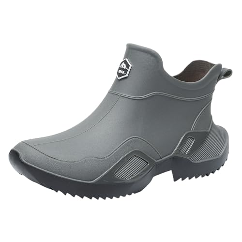 Gummistiefel Herren Schwarz Regenschuhe Damen Bunt Weitschaft wasserdichte Weitschaft Leichte Gummistiefel Gartenschuhe Barfuß Bunt Regenstiefel Halbhoch Wasserdicht von Generic