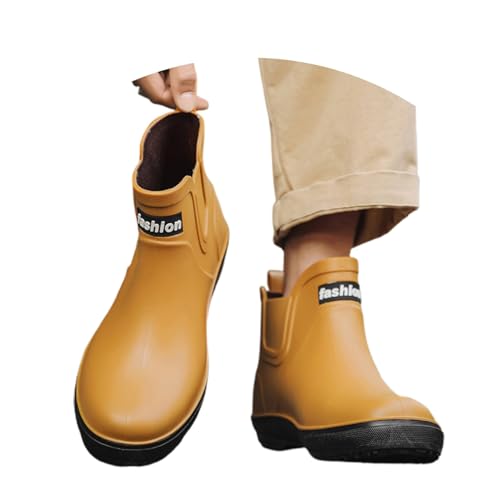 Gummistiefel Herren Stiefeletten mit Stahlkappe Bequem Halbhoch Weitschaft Outdoor Regenstiefel Wasserdicht Outdoor Regenstiefel Halbhoch Ankle Chelsea Schwarz Reitstiefel Barfuß Reitstiefeletten Gummistiefel Herren Stiefeletten mit Stahlkappe Bequem Halbhoch Weitschaft Outdoor Regenstiefel Wasserdicht Outdoor Regenstiefel Halbhoch Ankle Chelsea Schwarz Reitstiefel Barfuß Reitstiefeletten von Generic