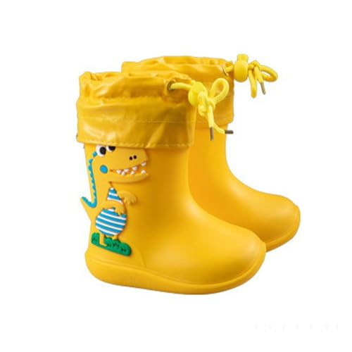 Gummistiefel Kinder Dinosaurier Druck Regenschuhe Unisex rutschfest Wasserdicht Regenstiefel Leicht Atmungsaktiv Cartoon Rain Boots für Jungen und Mädchen von Generic