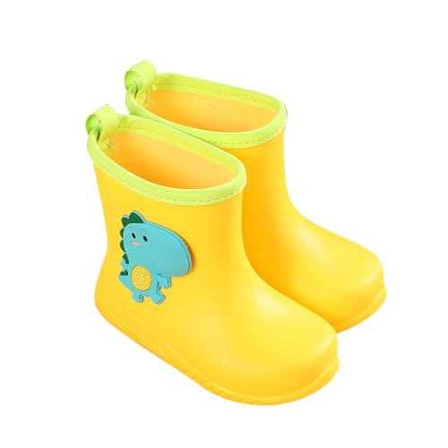 Gummistiefel Kinder Halbhoch, Regenstiefel Kinder Jungen Mädchen, Garten Gummi Rain Boots Ultraleicht Regen Stiefel Wasserdicht rutschfest Regenschuhe Cartoon Unisex Kinderstiefel Bunt Barfußschuhe von Generic