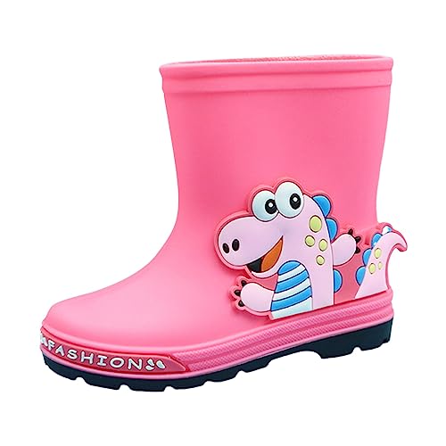 Gummistiefel Kinder Halbhohe, Modische Regenstiefel Kinder Ultraleicht, Bunt Dino Rain Boots rutschfest Gummi Regen Stiefel Wasserdicht Barfuß Regenschuhe Cartoon Unisex Kinderstiefel Barfußschuhe von Generic