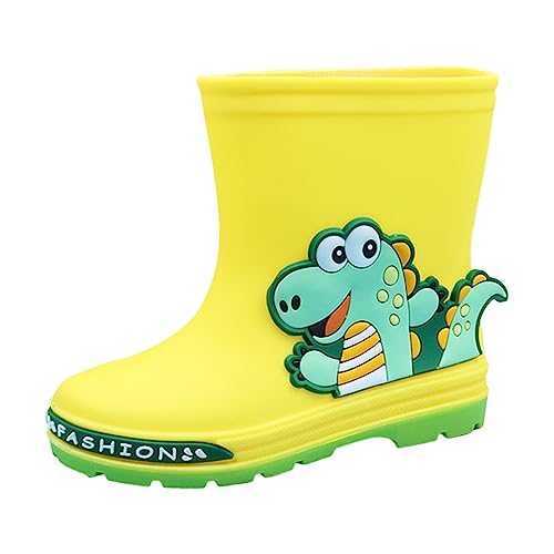 Gummistiefel Kinder Halbhohe, Modische Regenstiefel Kinder Ultraleicht, Bunt Dino Rain Boots rutschfest Gummi Regen Stiefel Wasserdicht Barfuß Regenschuhe Cartoon Unisex Kinderstiefel Barfußschuhe von Generic