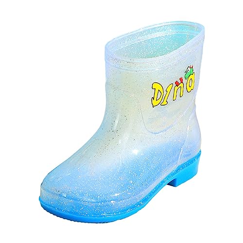 Gummistiefel Kinder Halbhohe, Regenstiefel Kinder Jungen Mädchen, Modische Gummi Regen Stiefel rutschfest Bunt Rain Boots Wasserdicht Barfuß Regenschuhe Cartoon Unisex Kinderstiefel Barfußschuhe von Generic