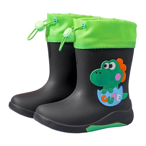 Gummistiefel Kinder Jungen Bequeme Regenzeit Wasserschuhe Bequem Anti-Rutsch Wasserschuhe Bequeme Verstellbare Halbhoch für 2-10 Jahre Kinder von Generic