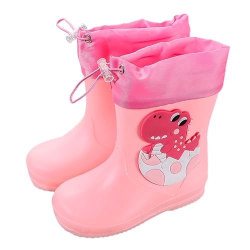 Gummistiefel Kinder Jungen Mädchen Leichte Rutschfeste Outdoor Regenschuhe Cartoon Dino Wasserdicht Regenstiefel Atmungsaktiv Regen Stiefel Kinderschneestiefel (25 EU) von Generic