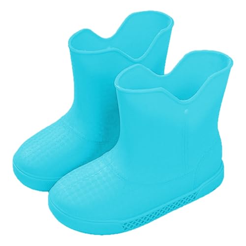 Gummistiefel Kinder Kurz, Modische Regenstiefel Kinder, Leicht Rain Boots für Kleinkinder rutschfest Barfuß Regenschuhe Gummi Regen Stiefel Cartoon Unisex Kinderstiefel Wasserdicht Barfußschuhe von Generic