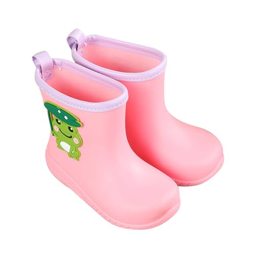 Gummistiefel Kinder Modische, Regenstiefel Kinder Leicht, Regen Stiefel Jungen Mädchen Bequeme Gummi Rain Boots rutschfest Wasserdicht Regenschuhe Cartoon Unisex Kinderstiefel Bunt Barfußschuhe von Generic