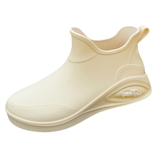 Gummistiefeletten Danmen Langschaft Stiefeletten Leichte Extra Weit Westernstiefel Kurze Gartenschuhe Arbeitsschuhe Barfuß Reitstiefeletten Für Regen Schlamm von Generic