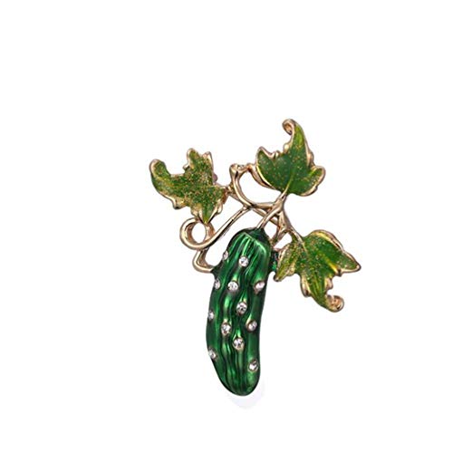 Gurkenbrosche aus Emaille, für Gemüse, Obst, Obst, für Frauen, Schal, Kleid, Schmuck, elegant und beliebt von Generic