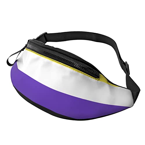 Gurttasche Nichtbinäre Pride-Flagge, Lauftasche Atmungsaktiv Hüfttaschen Multifunktionale Umhängetaschen Für Damen Hundetraining Running von Generic