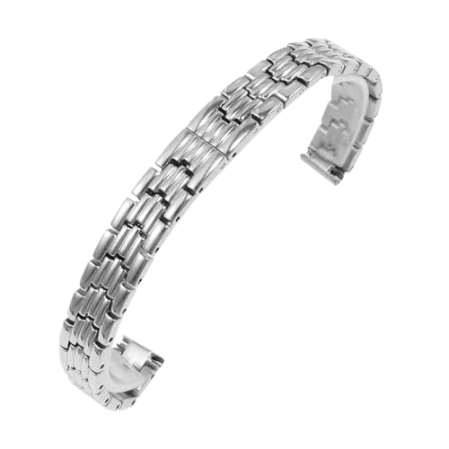 HMFang Massives Edelstahl-Uhrenarmband, Kompatibel Mit Armani Damen-Armband In Kleiner Größe, Kompatibel Mit Mesh-Gürtel 6 Mm, 8 Mm, 10 Mm(LR-G01-Silver,15mm) von Generic