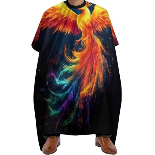 Haar Schneideumhang Coole Feuerflammenvogelkunst, Professionelle Friseurumhang Unisex Haarschneideumhang für Haarschnitt Frauen 140X168cm von Generic