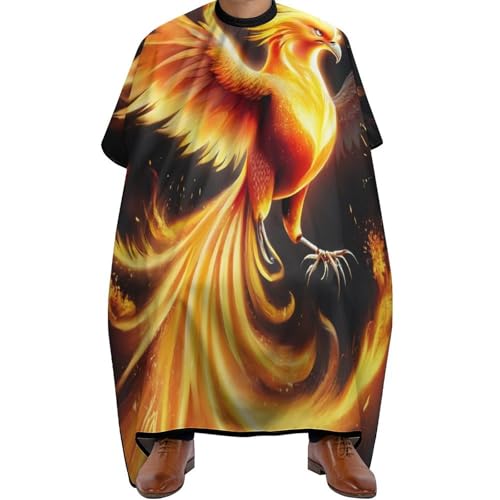 Haar Schneideumhang Cooler Feuervogel, Unisex Friseure Kleid Antistatisch Haarschneiden Umhange für Salon Männer 140X168cm von Generic