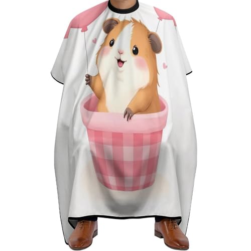 Haar Schneideumhang Meerschweinchen-Ballon, Verstellbar Friseur Umhänge Antistatisch Haarschneiden Umhange für Haarschnitt Männer 140X168cm von Generic