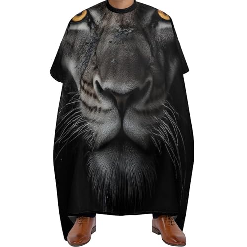 Haar Schneideumhang Tierkönig Wasserlöwe Gemälde, Antistatisch Haarschneiden Umhange Professionelle Friseure Kleid für Erwachsene Männer 140X168cm von Generic
