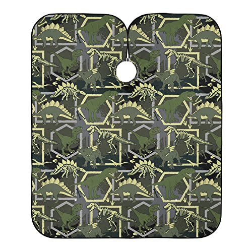 Haar Schneideumhang Vintage-Tarnungs-Dinosaurier-Muster, Haarschneideumhang Professionelle Salon Cape Mode Friseure Kleid Für Frauen Kinder Haarschneiden von Generic