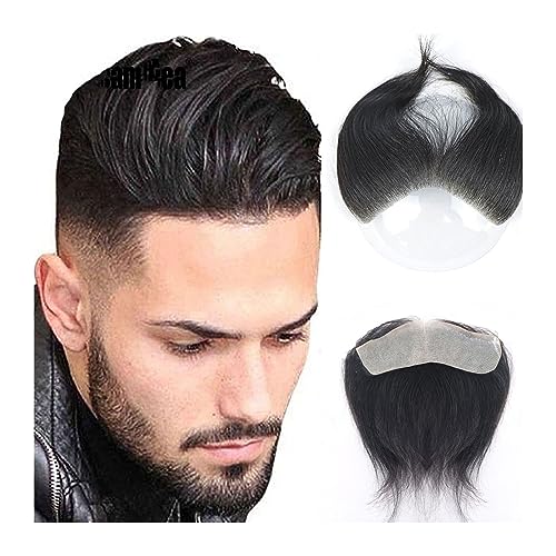 Haar-Toupet für Männer, glattes Haar, Mann-Toupet, V-Stil, frontaler Haaransatz für Männer, 100% Remy-Echthaar, 0,06 mm, ultradünne Haut, PU-Basis, Herren-Kapillarprothese, Herren-Toupet (Farbe: 16 von Generic