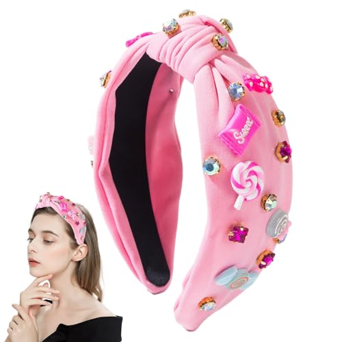 Haarband mit Schleife für Mädchen, mit Strasssteinen besetzt, niedliches Haarband von Generic