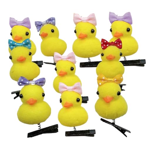 Haarclip - gelbe Plüschstift, Cartoonente Kopfbedeckung | Weiches Tierdesign Haarteil, Leichtes süßes Styling -Accessoire, flauschige Neuheit Barrette Set, dekorative Modehaarelemente für Kinder Fraue Haarclip - gelbe Plüschstift, Cartoonente Kopfbedeckung | Weiches Tierdesign Haarteil, Leichtes süßes Styling -Accessoire, flauschige Neuheit Barrette Set, dekorative Modehaarelemente für Kinder Fraue von Generic