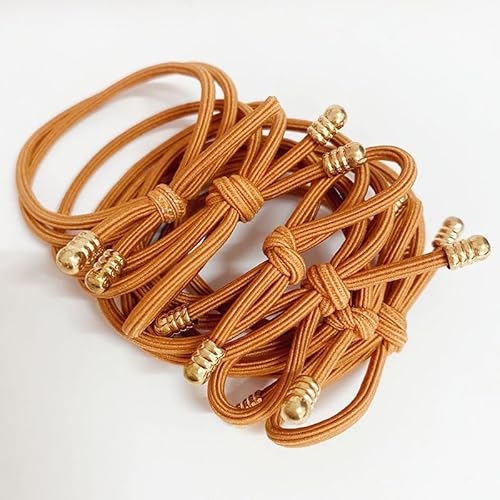 Haargummis for Frauen, Mädchen, Elastizität, Haargummis, Haargummis/Pferdeschwanz, Haarhalter, Zubehör(Orange) von Generic