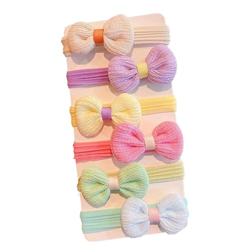 Haargummis für Kleinkinder,Haargummis für Babys,6X weiche Blumen-Haargummis - Haarschmuck für kleine Mädchen, Haargummis für Babys, Pferdeschwanzhalter für dicke oder dünne Frisuren von Generic