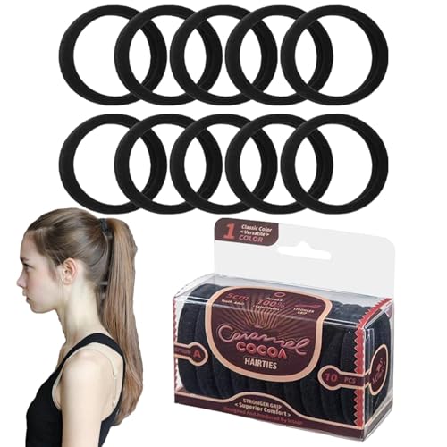 Haargummis für Mädchen, Haargummis für Mädchen, 10 x Ringe, die nicht tief eindringen können | weicher Pferdeschwanz-Halter, Haar-Accessoires, elastische Bänder für von Generic