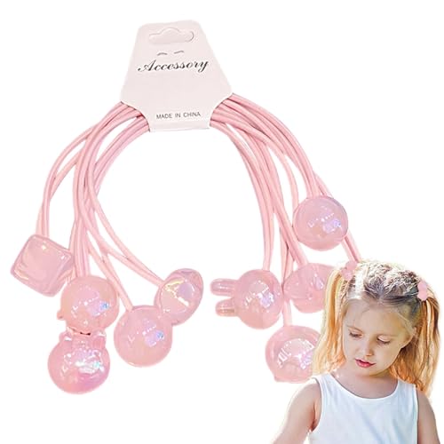 Haargummis mit Perlen, Pferdeschwanzhalter mit Kugeln, Haarschleifen für kleine Mädchen, elastische Haarbänder, elastisches Armband zum Binden von Haaren von Generic