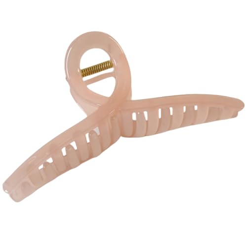 Haarklammer Frauen Haarspangen Dickes Haar Metall Krallenclips,Perlen Haarspangen,Clips Große Plüsch Haarspangen Rosa Farbe Gabel Weibliche Hai Clip Haarnadel Kopfclip von Generic