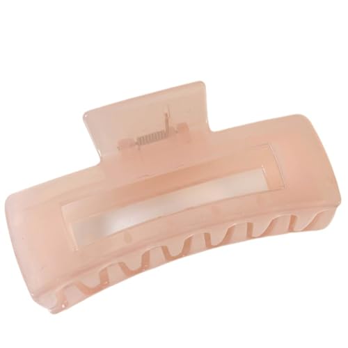 Haarklammer Frauen Haarspangen Dickes Haar Metall Krallenclips,Perlen Haarspangen,Clips Große Plüsch Haarspangen Rosa Farbe Gabel Weibliche Hai Clip Haarnadel Kopfclip von Generic