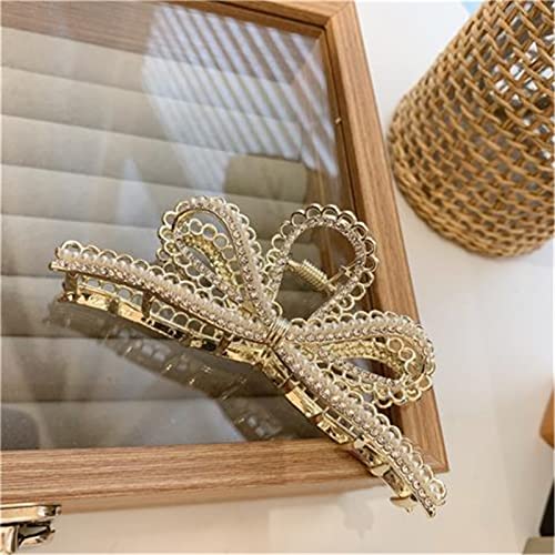 Haarklammern Haarklammern für Frauen, Haarklammern, Haifisch-Clip, Perlenschleife, Knoten-Greifklammer, Haarklammer zum Auffangen des Hinterkopfes, Haifisch-Clip, Haarschmuck, Stil 4 von Generic