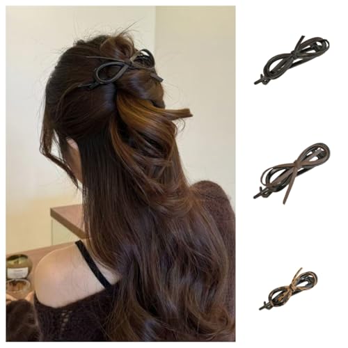 Haarklammern für Damen 3 Stück Französisches Haarspangen Flach Sicherer Halt Innenzähne Haar Krallen Rutschfeste Haarklammer Starker Halt Groß Haarklammer für Dünnes Haar und Dickes Haar (3pc) von Generic