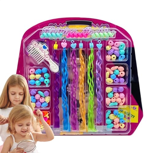 Haarperlen für Mädchen,Haarperlen für Zöpfe - Multifunktionales Haarperlen-Set für Kinder,Niedliche Haarschmuck, kreative Haardekoration für Mädchen für Haarstyling, Haarflechten von Generic