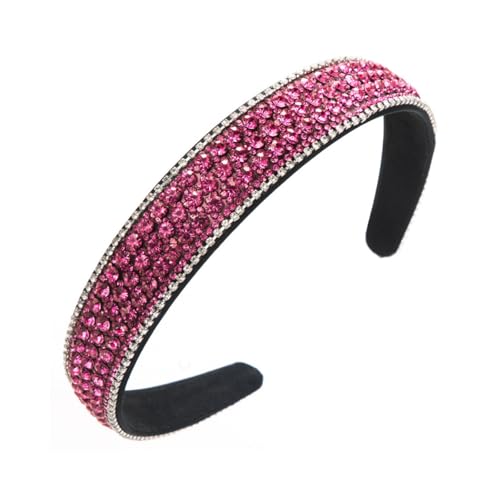 Haarreifen Damen 1 Vintage Einfarbiges Strass Stirnband Damen Breitkrempiges Gepresstes Haar Shampoo Haarschmuck Rose Rot Haarreifen Damen 1 Vintage Einfarbiges Strass Stirnband Damen Breitkrempiges Gepresstes Haar Shampoo Haarschmuck Rose Rot von Generic