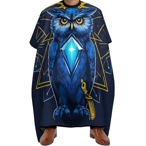 Haarschneide Umhang Abstrakte Diamant Herz Hirsch Eule Kunst, Unisex Barber Cape Antistatisch Haarschneidemantel für Frauen Erwachsene 140X168cm von Generic