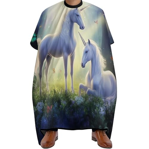 Haarschneide Umhang Liebe Pferd Meere Pferde Kunst, Antistatisch Friseurumhang Professionelle Friseur Umhänge für Männer Haarschnitt 140X168cm von Generic