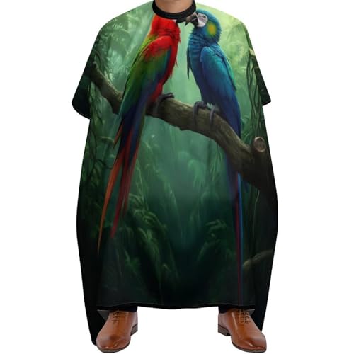 Haarschneide Umhang Papagei Paar Liebe, Antistatisch Friseur Umhänge Professionelle Friseure Kleid für Erwachsene Frauen 140X168cm von Generic