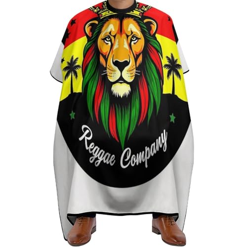 Haarschneide Umhang Rot Gelb Grün Reggae Löwe, Antistatisch Salon Umhang Professionelle Barber Cape für Frauen Haarschneiden 140X168cm von Generic