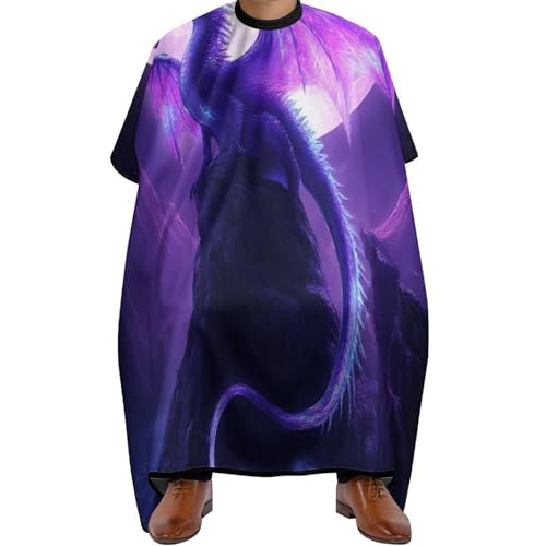 Haarschneidemantel Drachenkunst, Unisex Friseure Kleid Antistatisch Haarschneideumhang für Salon Männer 140X168cm von Generic