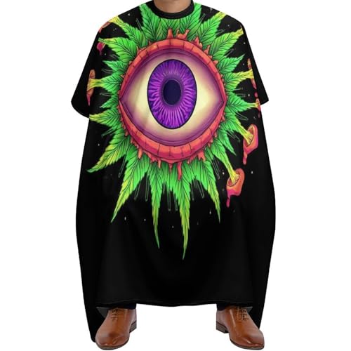 Haarschneidemantel Trippy Eye Pilz, Wasserdicht Friseure Kleid Mode Haarschneiden Umhange für Frauen Erwachsene 140X168cm von Generic