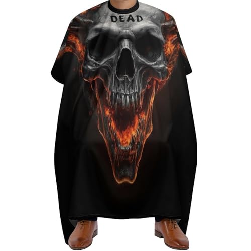 Haarschneiden Umhange Drache und Totenkopf, Verstellbar Friseure Kleid Antistatisch Haar Schneideumhang für Haarschnitt Männer 140X168cm von Generic