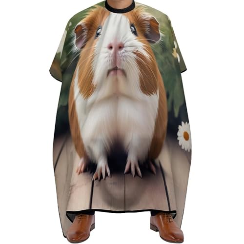 Haarschneiden Umhange Meerschweinchen Blumen Druck, Wasserdicht Friseur Umhänge Antistatisch Haarschneide Umhang für Haarstyling Frauen 140X168cm von Generic