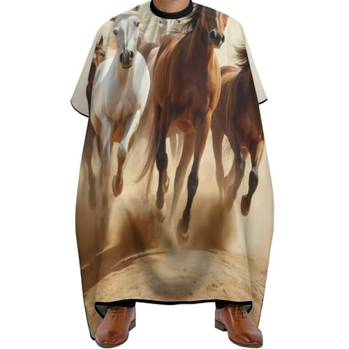 Haarschneiden Umhange Pferde Wildtier, Antistatisch Friseure Kleid Professionelle Friseur Umhänge für Männer Haarschnitt 140X168cm von Generic