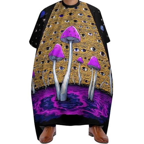 Haarschneiden Umhange Trippy Ägyptische Pyramidenauge Pilz Kunst, Antistatisch Friseurumhang Professionelle Haarschneidemantel für Haarstyling Frauen 140X168cm von Generic
